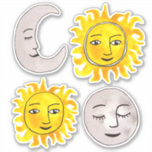 Smilch-Aufkleber für Sonne und Mond