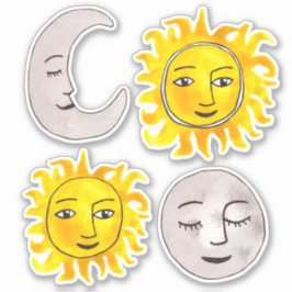 Smilch-Aufkleber für Sonne und Mond Aufkleber