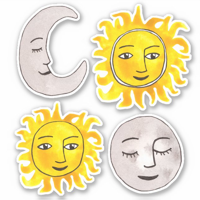 Smilch-Aufkleber für Sonne und Mond Aufkleber (Vorderseite)