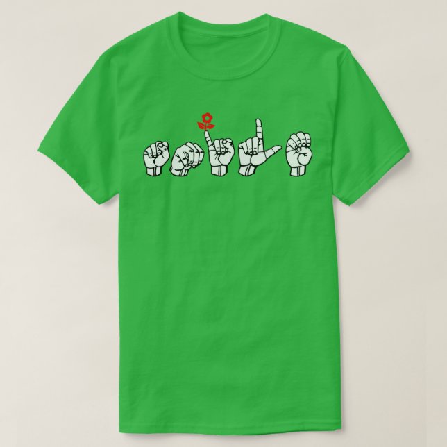 SMILE ASL-Zeichensprache-Design 6 T-Shirt (Design vorne)