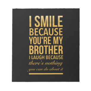 Smile bro Weihnachtsgeschenke für Brüder von b Notizblock