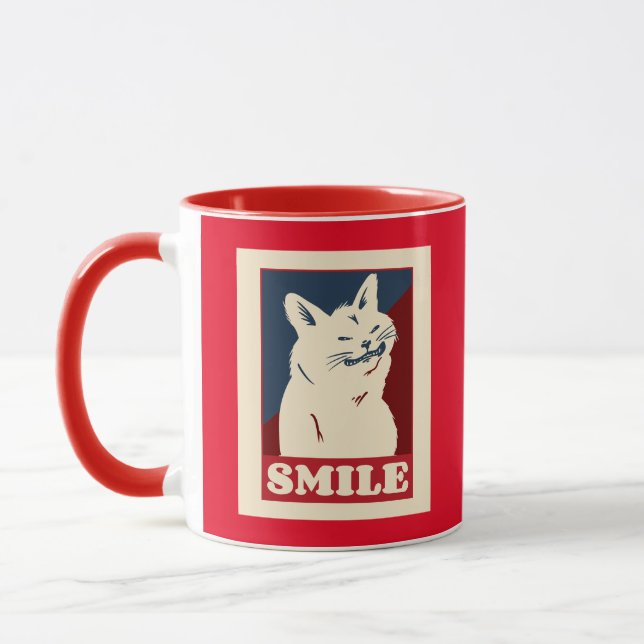 SMILE CAT FUNNY CAFÉ MUG (Gauche)