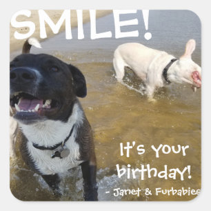 Smile, C'est ton Autocollant d'Anniversaire