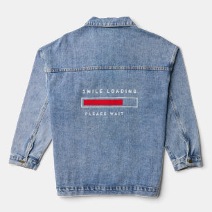 Smile Chargement Funny Denim Veste - Personnalisab