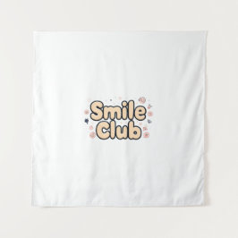 Smile Club Pastell Kawaii Kunst Wandteppich