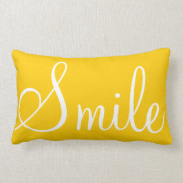 SMILE - coussin décoratif jaune soleil
