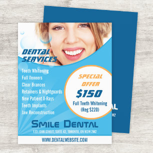 Smile Dentist Services mit Flyer für Sonderangebot