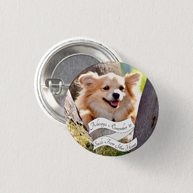 Smile Dog Button (Vorne & Hinten)