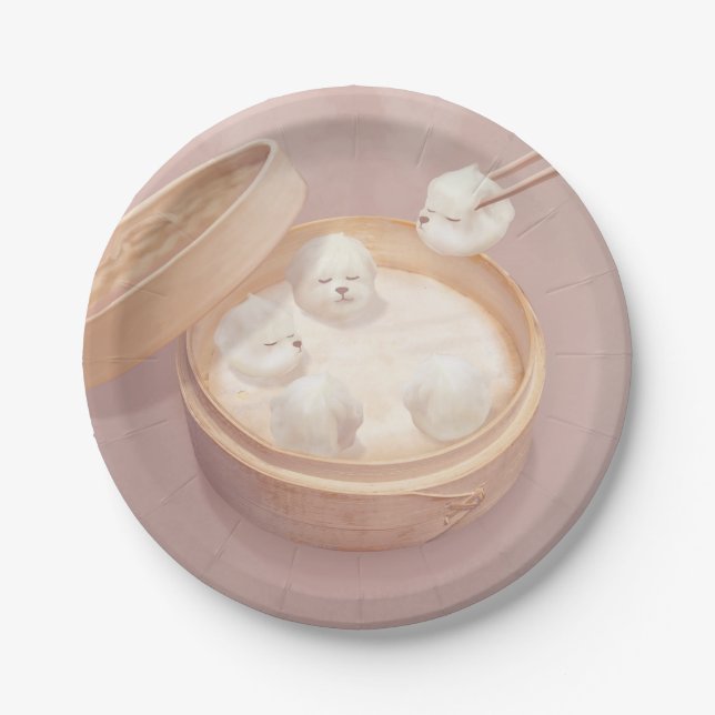 Smile Dog - Xiao Long Bao Delight Pappteller (Vorderseite)