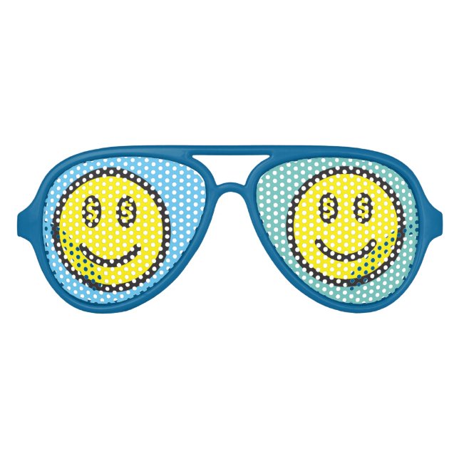 SMILE DOLLAR SIGNER DES LUNETTES DE SOLEIL FUN Gla (Devant)