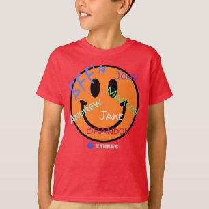 Smile Emoji T - Shirt Orange Emoji HAMbWG