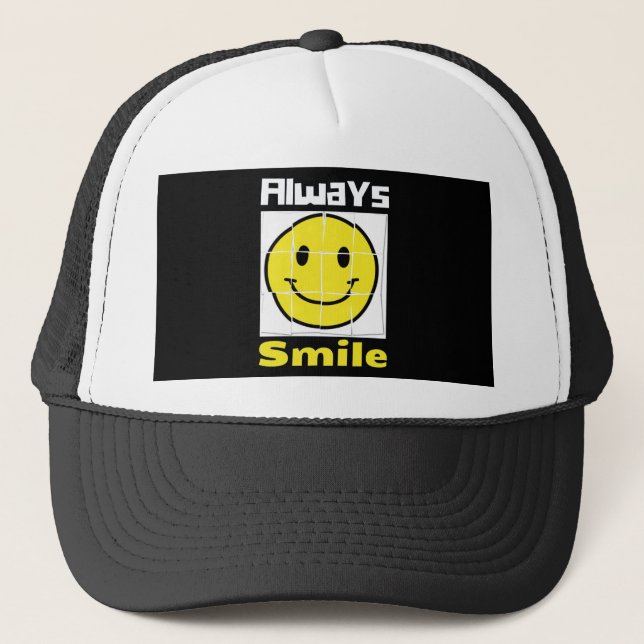 Smile emoji truckerkappe (Vorderseite)