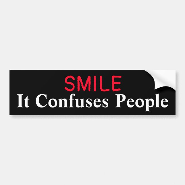 SMILE Es verwirrt Menschen Autoaufkleber (Vorne)
