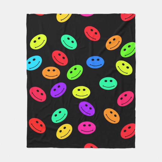 Smile Face Fleece Blanket (Vorderseite)