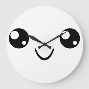 Smile Face Große Wanduhr