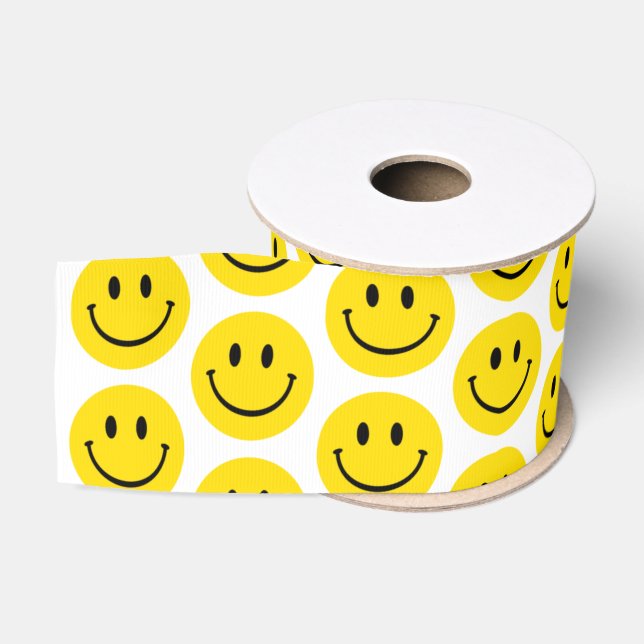 Smile Face Happy Get Well Thinking You Fun Liebe Ripsband (Spule)