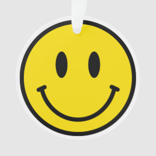 Smile Face Jaune Blanc Noir Joyeux Visage Emoji