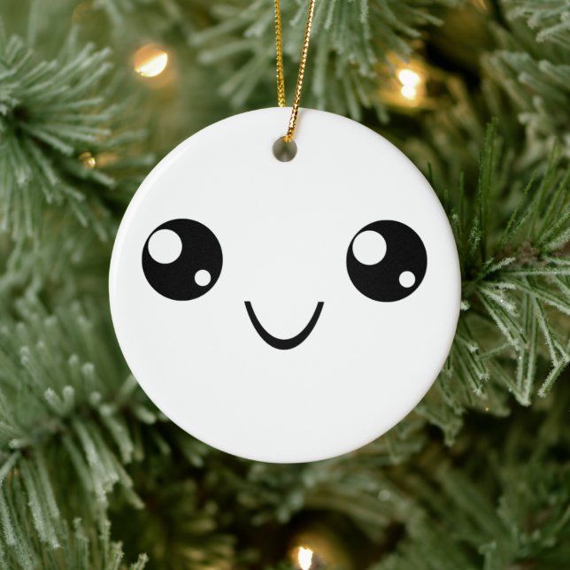 Smile Face Keramik Ornament (Baum)
