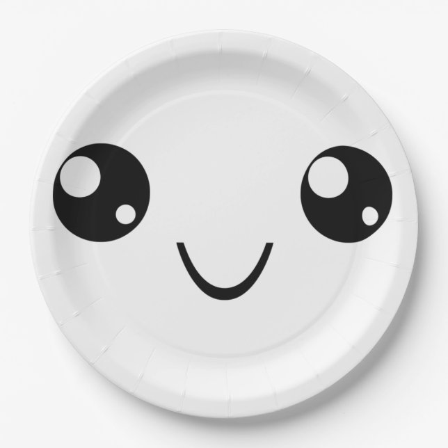 Smile Face Pappteller (Vorderseite)