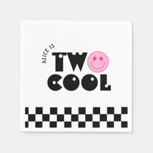 Smile Face Retro zwei Coolen Geburtstag Serviette
