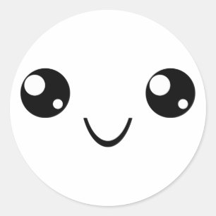 Smile Face Runder Aufkleber