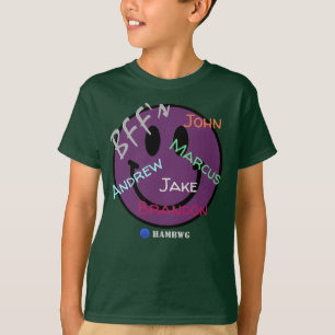 Smile Face T - Shirt - BESTE FREUNDIN Pflaume Emoj