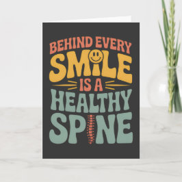 Smile Gesunder Spine Chiropraktor Zitat Design Karte