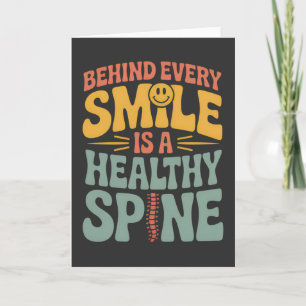 Smile Gesunder Spine Chiropraktor Zitat Design Karte