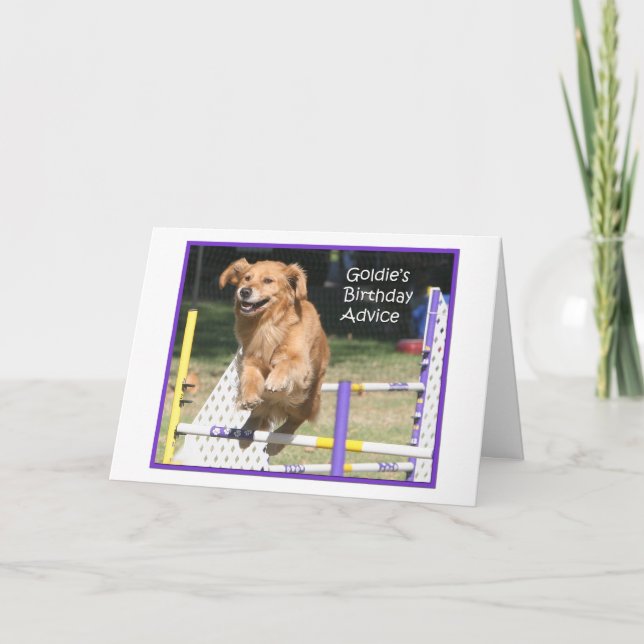 'Smile' Golden Retriever Agility Carte Anniversair (Devant)