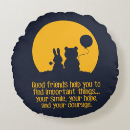 Smile, hope, courage rundes kissen