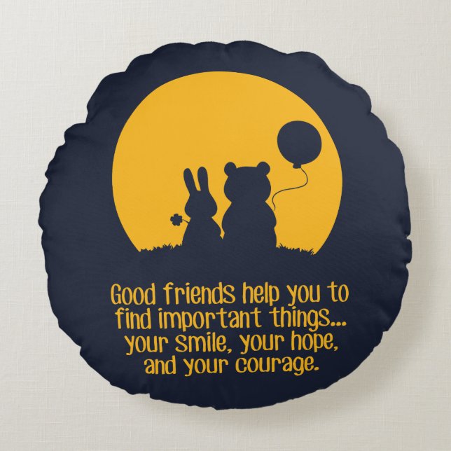 Smile, hope, courage rundes kissen (Vorderseite)