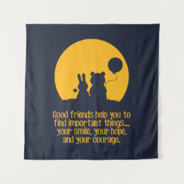 Smile, hope, courage wandteppich