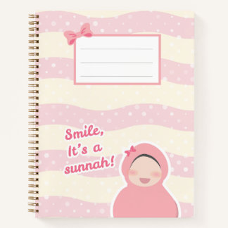 "Smile it is a sunnah" Notebook Notizbuch