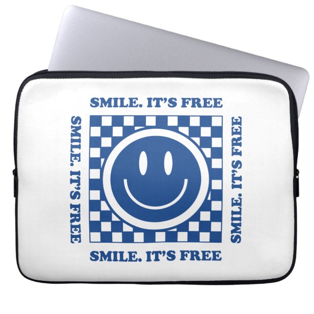 Smile It's Free Laptopschutzhülle (Vorderseite)
