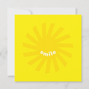 Smile jaune soleil brillant plaisir joyeux carte j