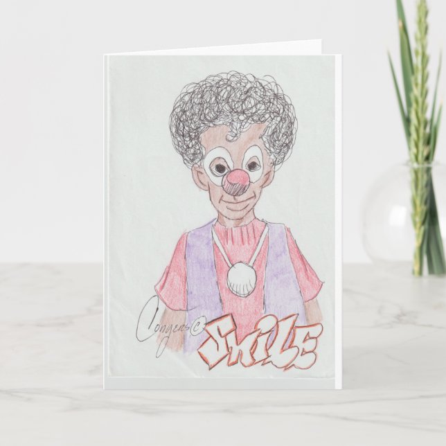 Smile, la carte de voeux clown (Devant)