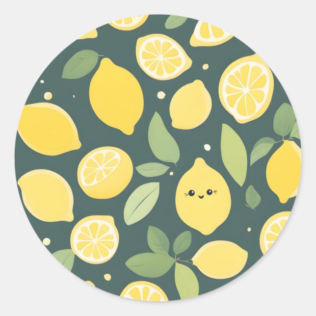 Smile Lemon Sticker (Vorderseite)