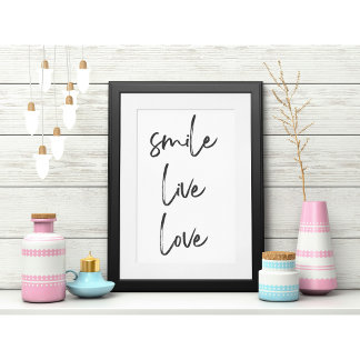 Smile, Live, Laugh Poster – Positive Energie