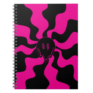 Smile Melt - Magenta und Schwarz Notizblock