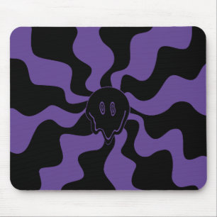 Smile Melt Retro Lila und Schwarz Mousepad
