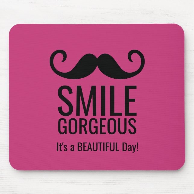 SMILE & Mustache JEDE Basis-FARBMOUSPAD Mousepad (Vorne)