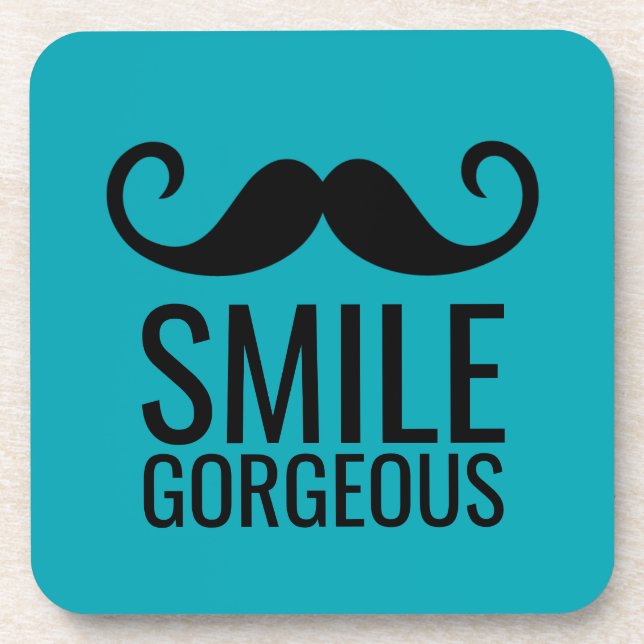 SMILE- & Mustache-Untersetzer Getränkeuntersetzer (Vorderseite)