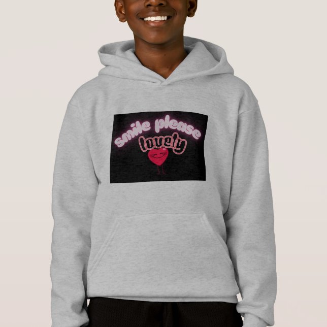 Smile Please Kids Pullover Hoodie (Devant)