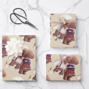 Smile Pup: Eiscreme-Tragödie und tröstende Umarmun Geschenkpapier Set
