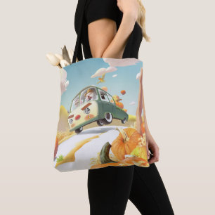 Smile Pup & Miss Meow: Kürbisernte-Trip Tasche