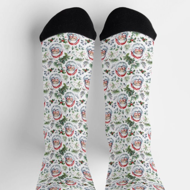 Smile Santa Cross Socken (Oben)