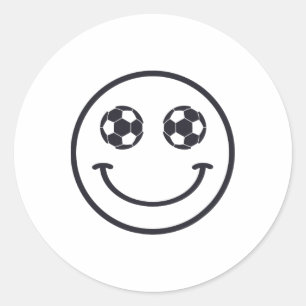 Smile Soccer Ll Cool Fußballausrüstung für Mädchen Runder Aufkleber