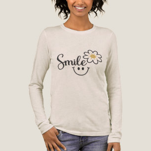 Smile Sonnenblume Linienkunst Damen Tri-Blend La Shirt