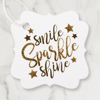 Smile Sparkle Shine Favor Tags Geschenkanhänger