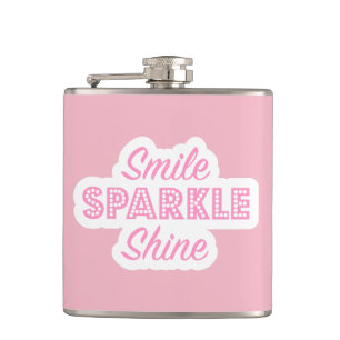 Smile Sparkle Shine Flachmann